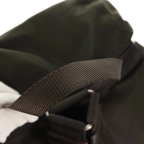 PRADA Backpack Nylon Khaki Silver Auth 157774 main image 7
